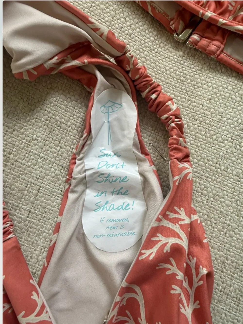 Ricki Beach Club Bikini Top & Bottom-Coral - Picture 6 of 8